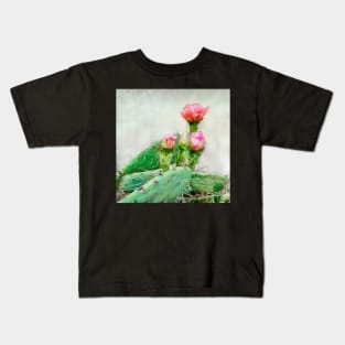 Cactus Pink Blooms Kids T-Shirt